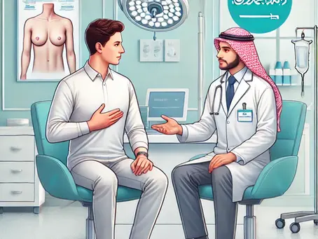 تضخم الثدي عند الرجال: الأسباب والحلول مع مركز جينوارت في السعودية